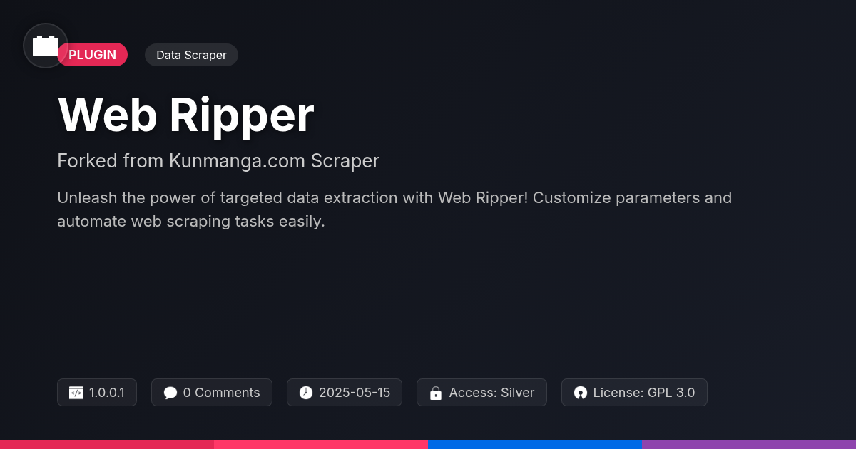 Web Ripper forked from Kunmanga.com Scraper