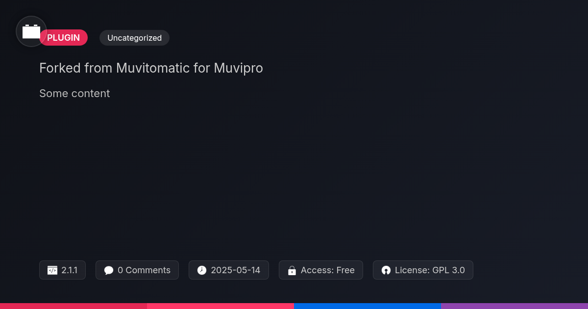 forked from Muvitomatic for Muvipro