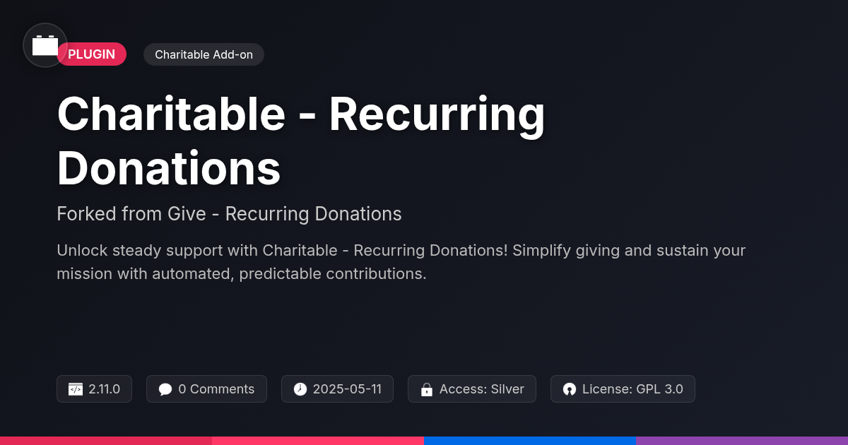 Charitable - Recurring Donations forked from Give - Recurring Donations