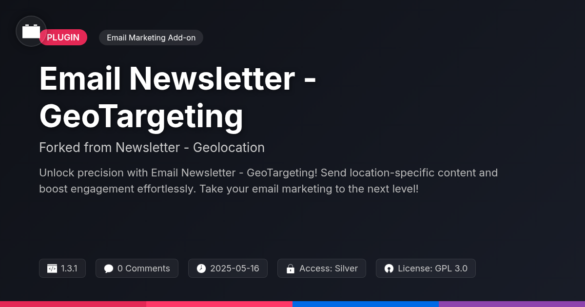 Email Newsletter - GeoTargeting forked from Newsletter - Geolocation