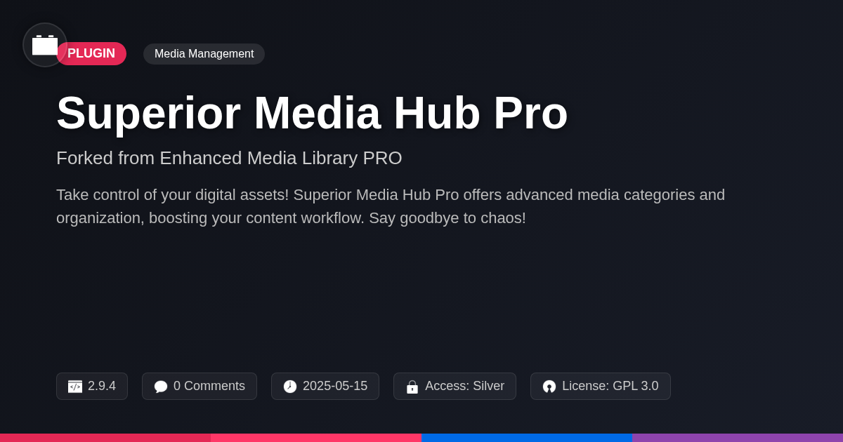 Superior Media Hub Pro forked from Enhanced Media Library PRO