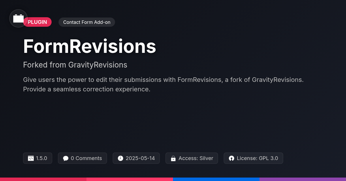 FormRevisions forked from GravityRevisions