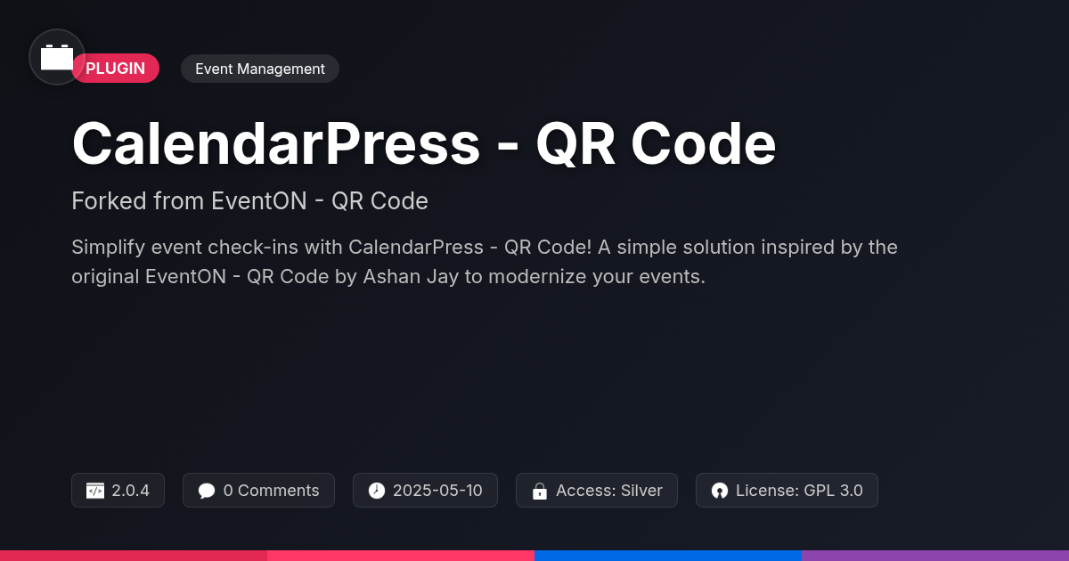 CalendarPress - QR Code forked from EventON - QR Code