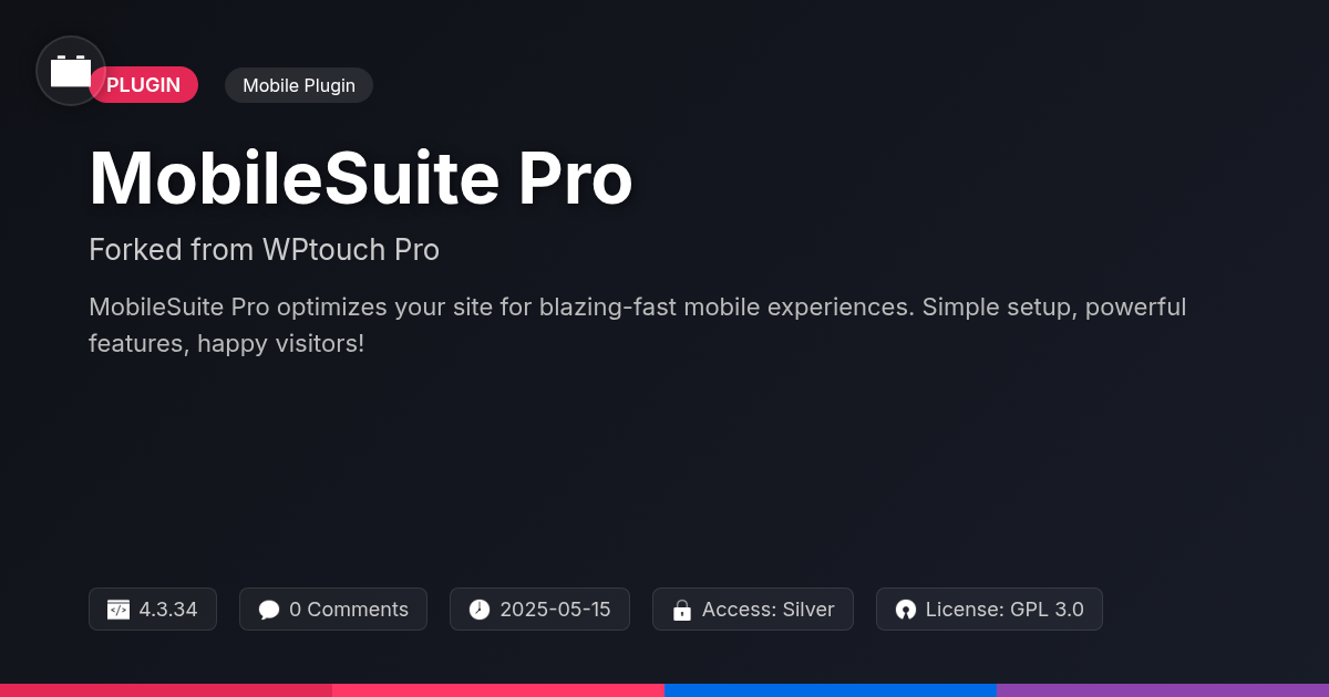 MobileSuite Pro forked from WPtouch Pro