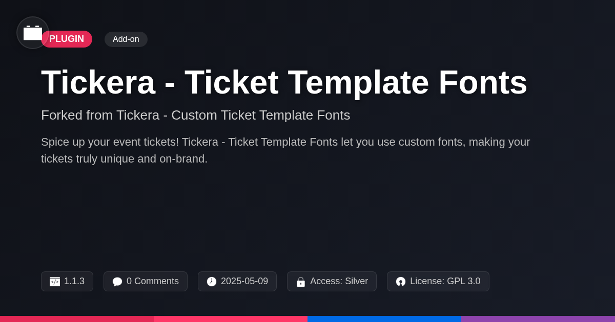 Tickera - Ticket Template Fonts forked from Tickera - Custom Ticket Template Fonts