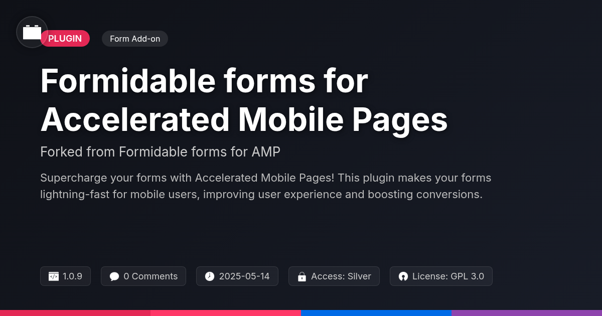 Formidable forms for Accelerated Mobile Pages forked from Formidable forms for AMP