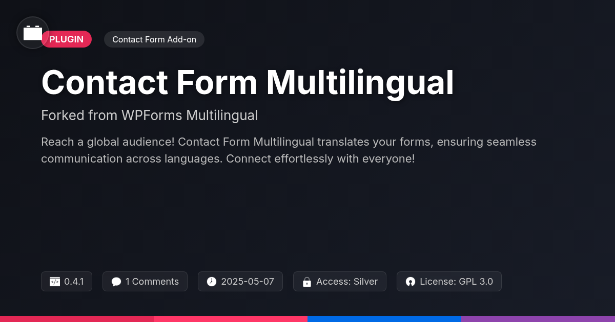 Contact Form Multilingual forked from WPForms Multilingual