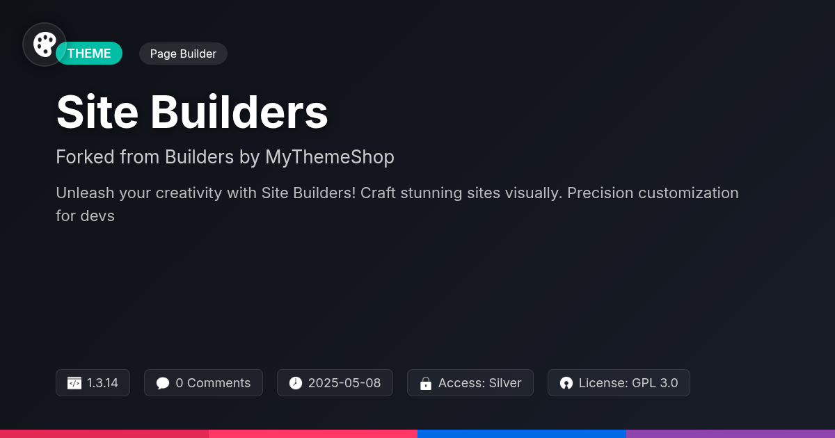 Site Builders forked from Builders by MyThemeShop