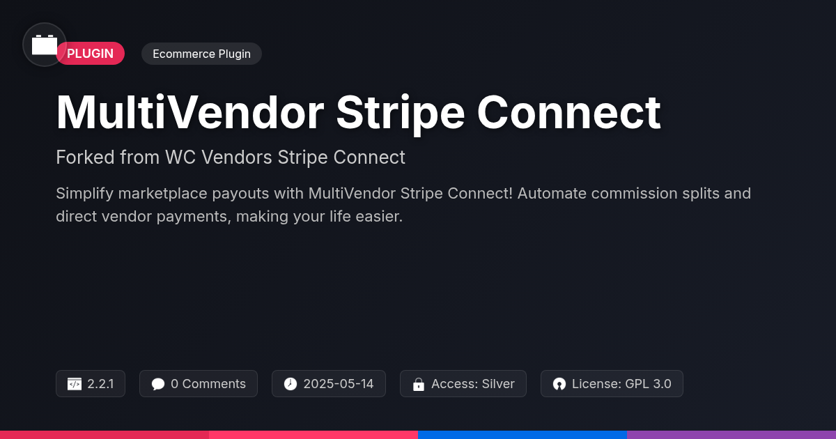 MultiVendor Stripe Connect forked from WC Vendors Stripe Connect