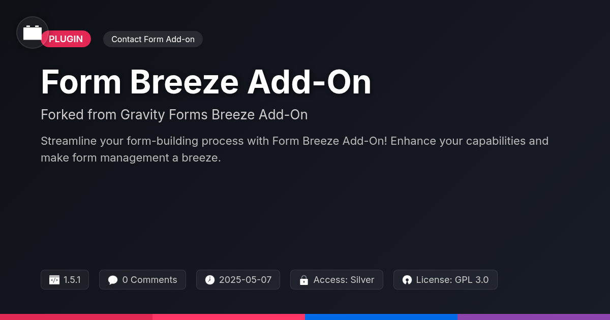Form Breeze Add-On forked from Gravity Forms Breeze Add-On