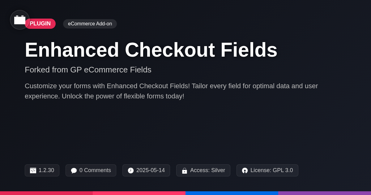 Enhanced Checkout Fields forked from GP eCommerce Fields