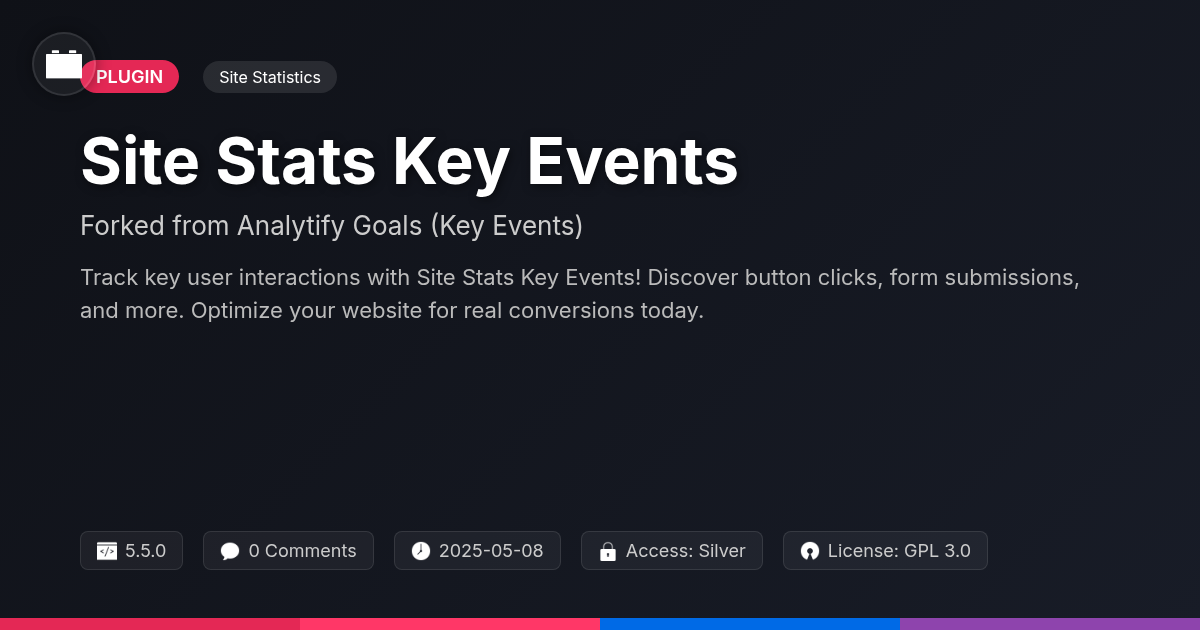 Site Stats Key Events forked from Analytify Goals (Key Events)