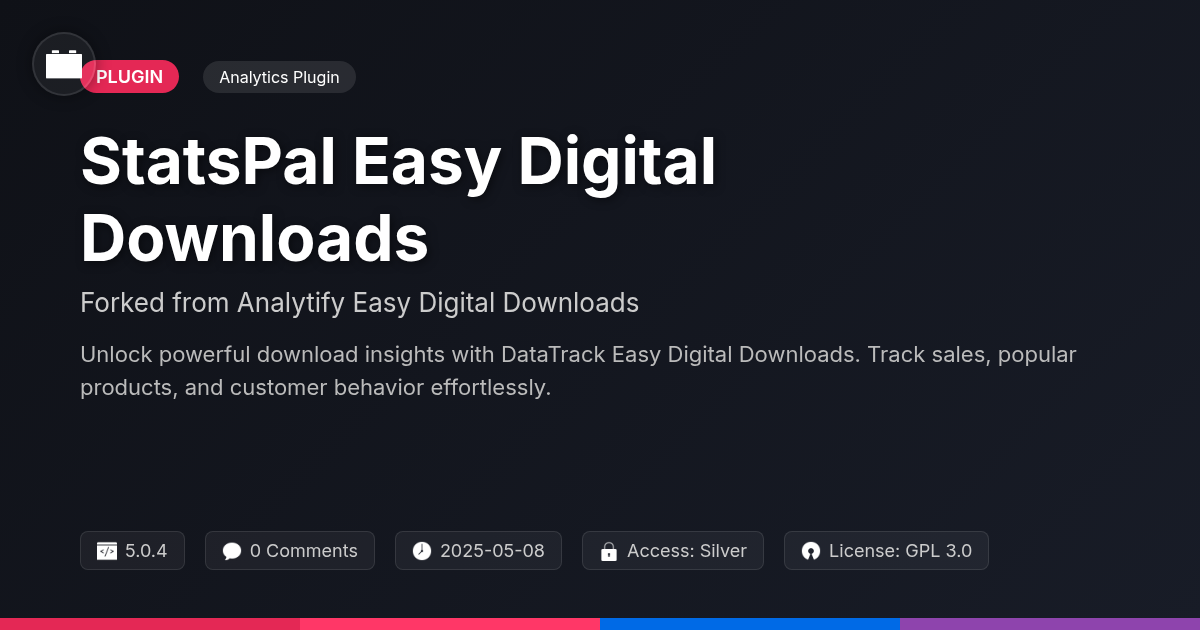StatsPal Easy Digital Downloads forked from Analytify Easy Digital Downloads