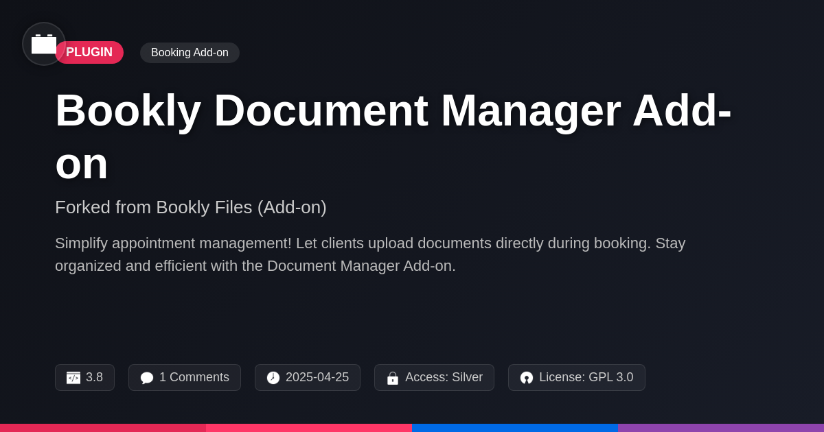 Bookly Document Manager Add-on forked from Bookly Files (Add-on)