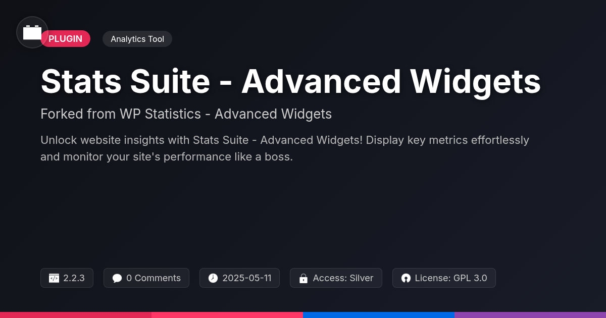 Stats Suite - Advanced Widgets forked from WP Statistics - Advanced Widgets