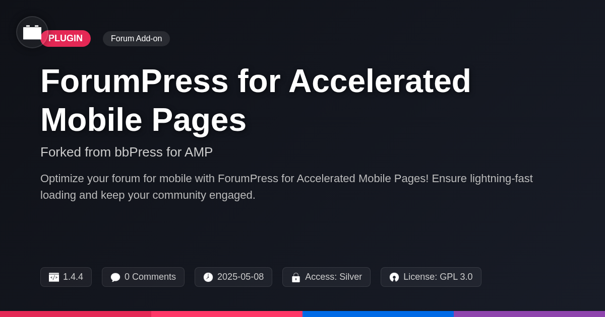 ForumPress for Accelerated Mobile Pages forked from bbPress for AMP