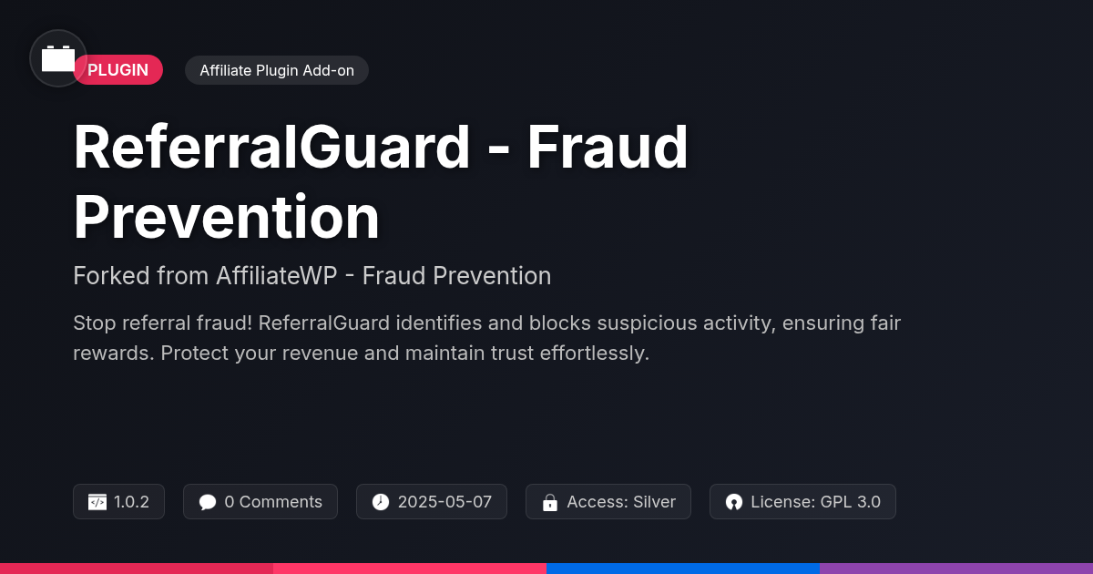 ReferralGuard - Fraud Prevention forked from AffiliateWP - Fraud Prevention