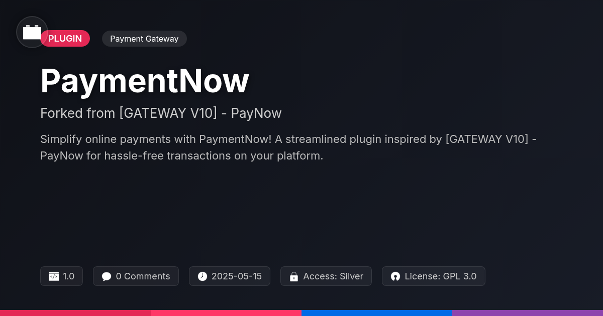 PaymentNow forked from [GATEWAY V10] - PayNow