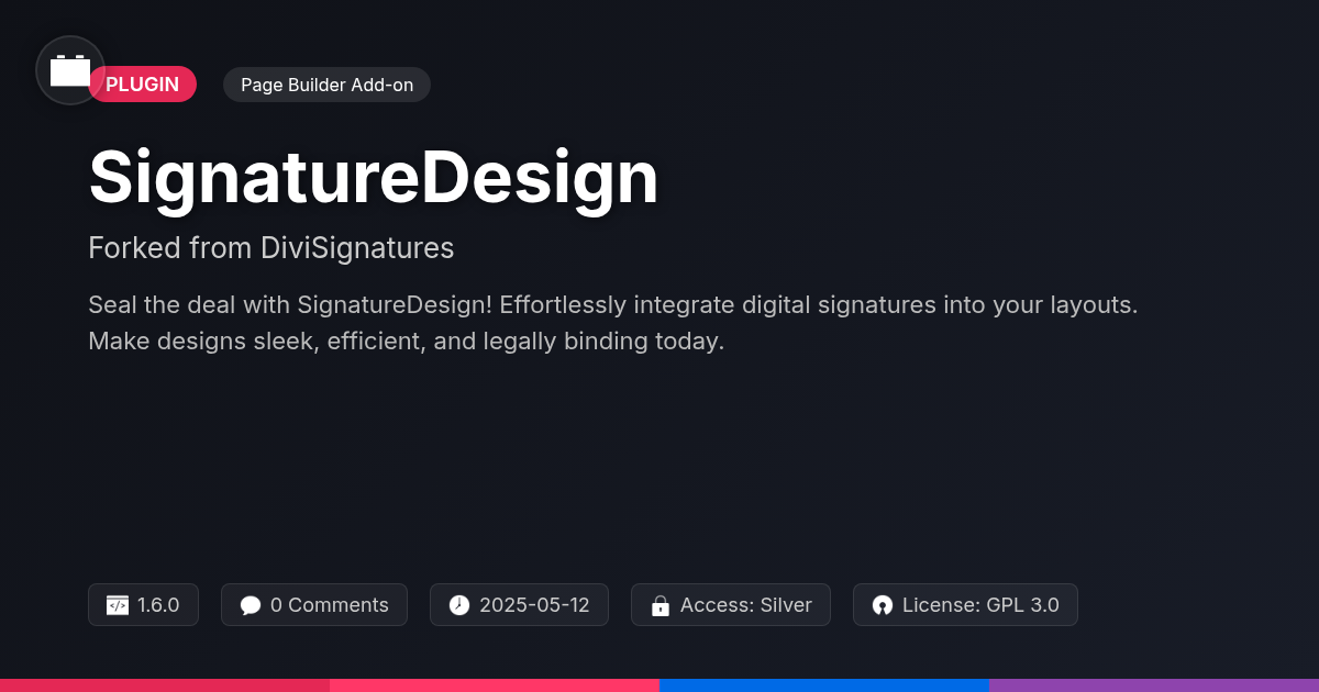 SignatureDesign forked from DiviSignatures