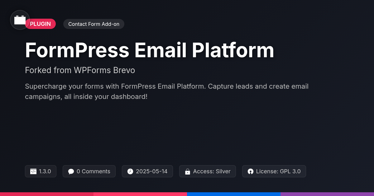 FormPress Email Platform forked from WPForms Brevo