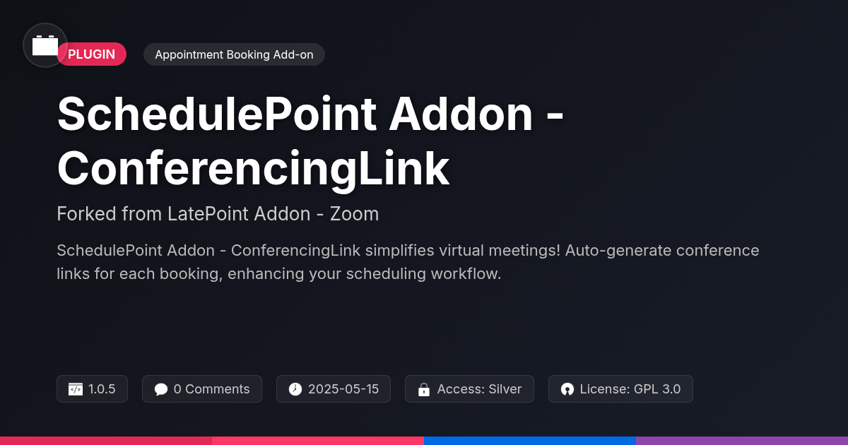 SchedulePoint Addon - ConferencingLink forked from LatePoint Addon - Zoom