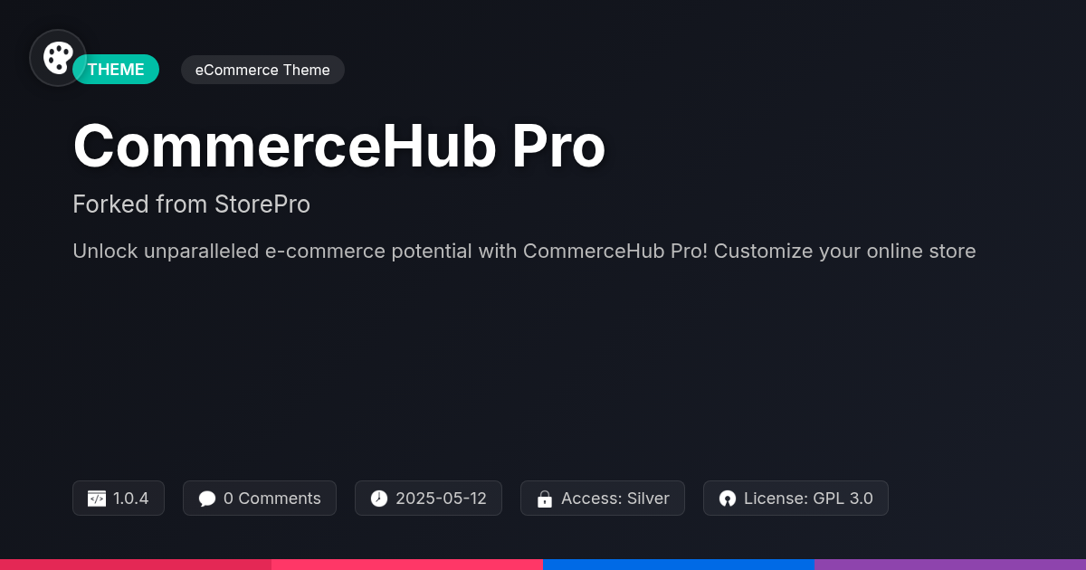 CommerceHub Pro forked from StorePro