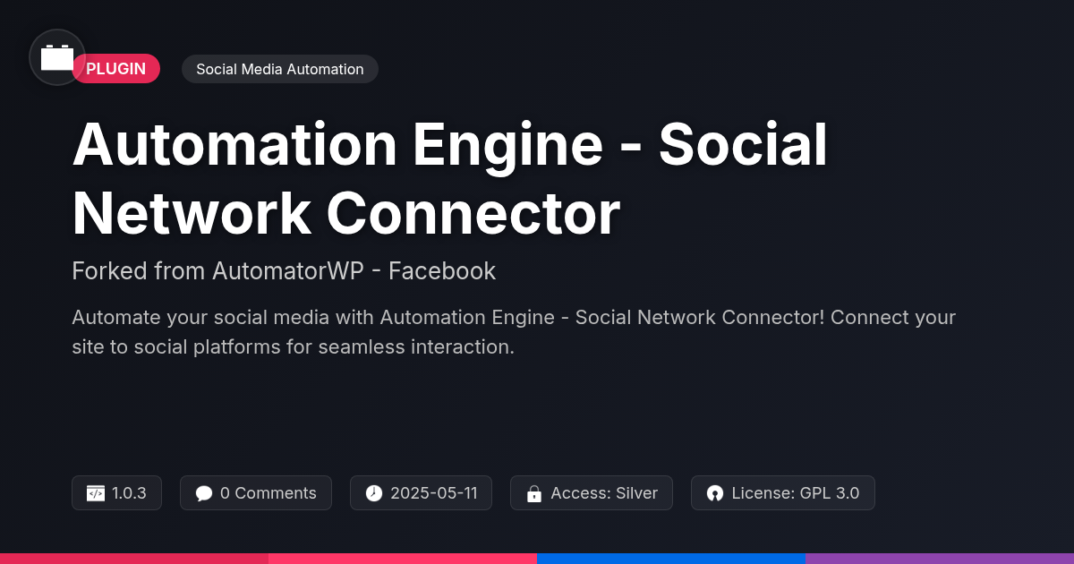 Automation Engine - Social Network Connector forked from AutomatorWP - Facebook