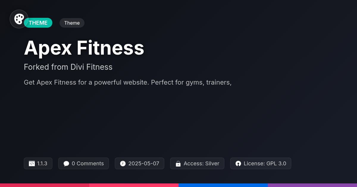 Apex Fitness forked from Divi Fitness