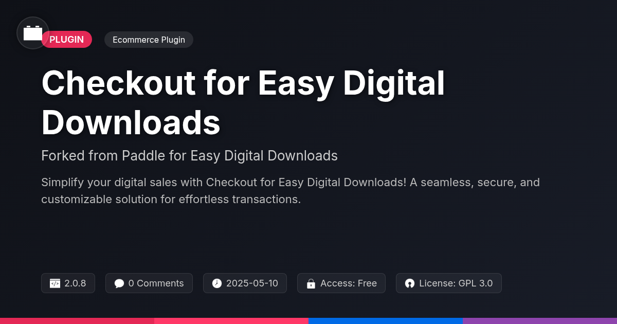 Checkout for Easy Digital Downloads forked from Paddle for Easy Digital Downloads
