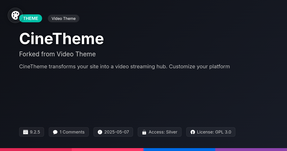 CineTheme forked from Video Theme