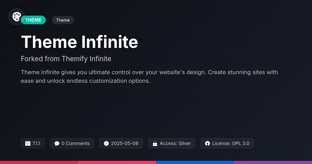 Theme Infinite forked from Themify Infinite