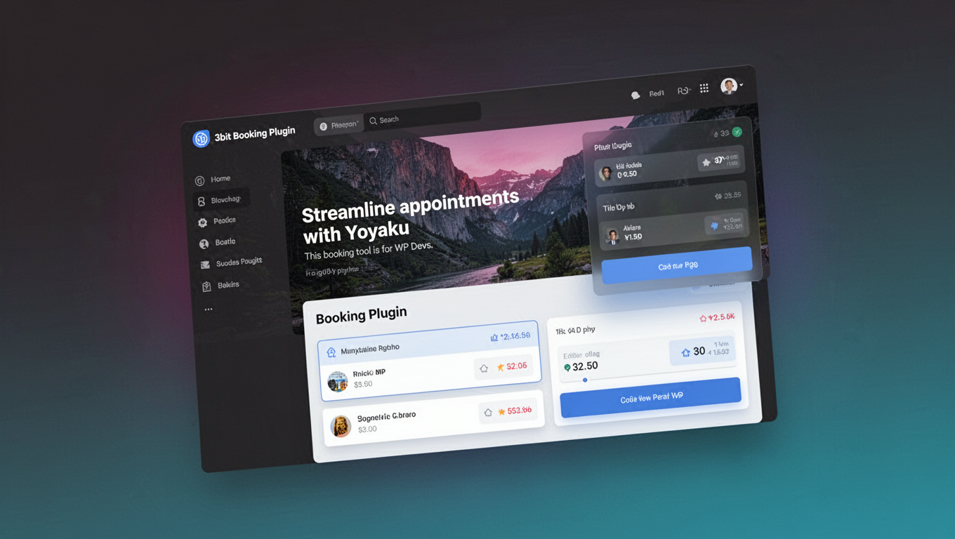 Preview of 3bit Booking Plugin