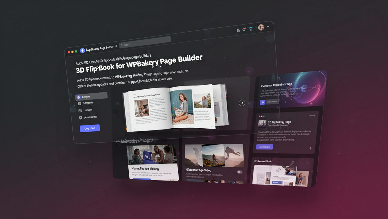 Preview of 3D Flip Book for WPBakery Page Builder (Visual Composer)