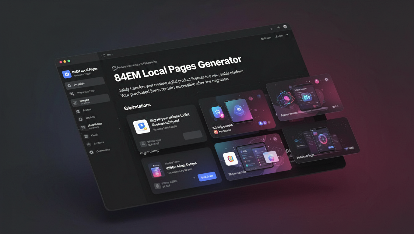 Preview of 84EM Local Pages Generator
