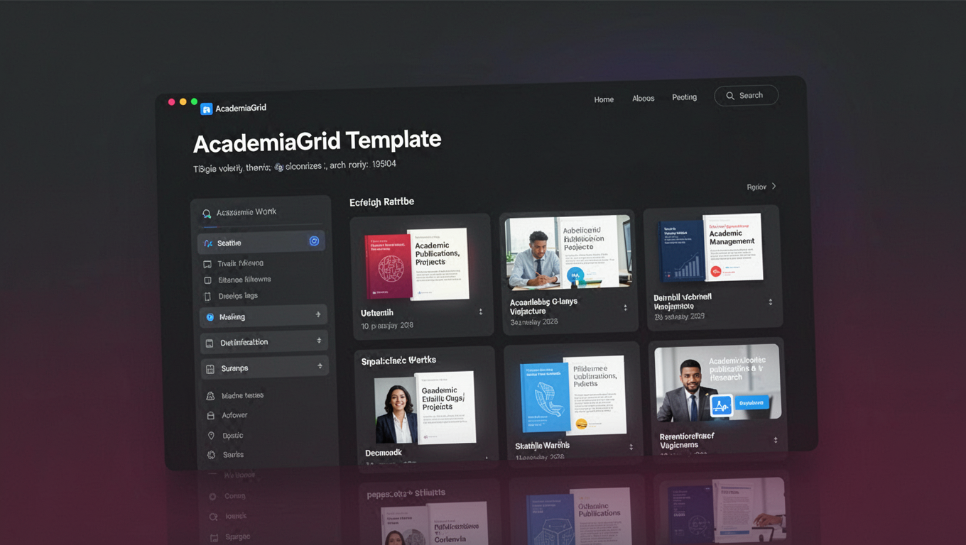 Preview of AcademiaGrid Template