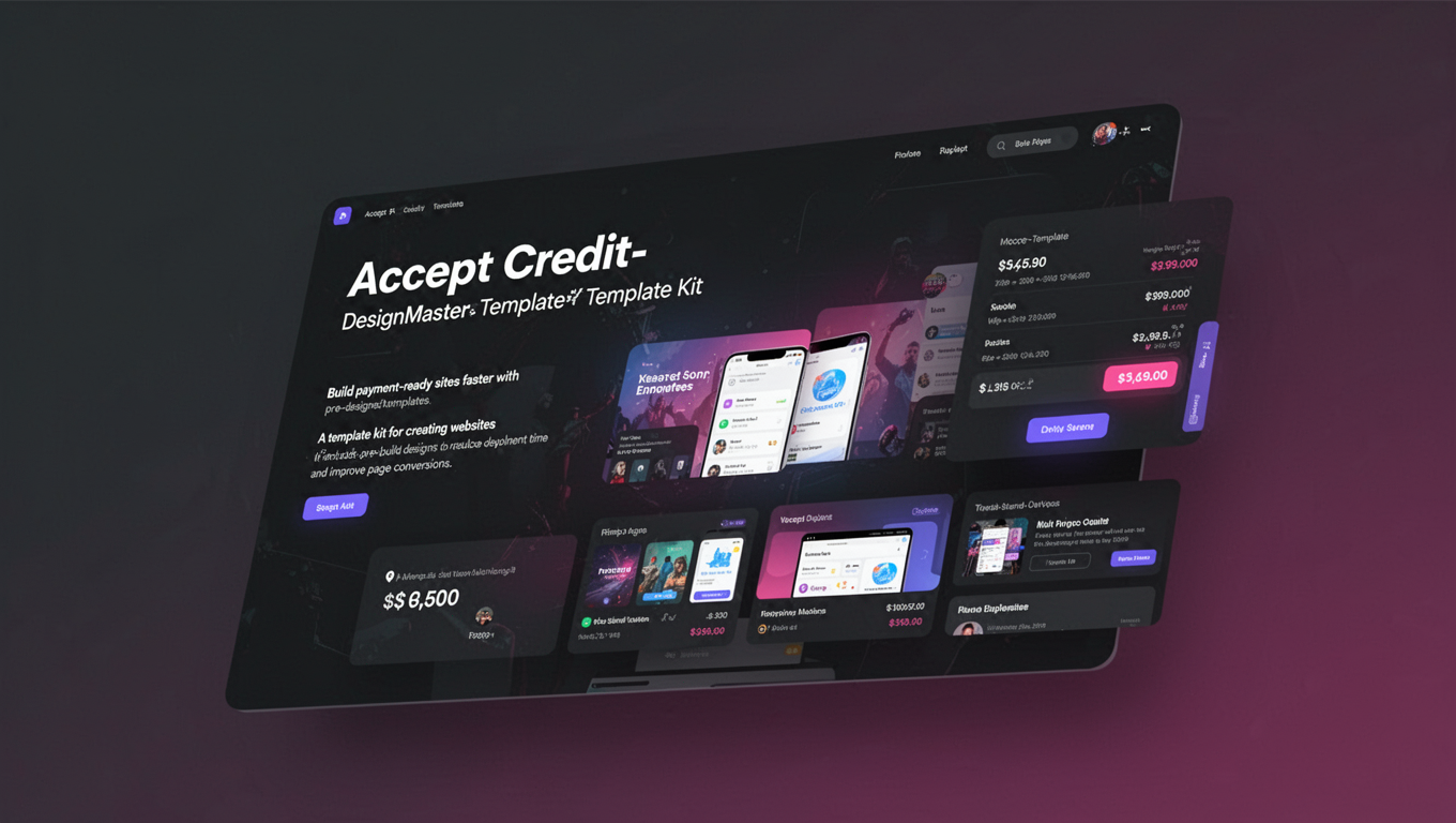Preview of Accept Credit- DesignMaster Template kit