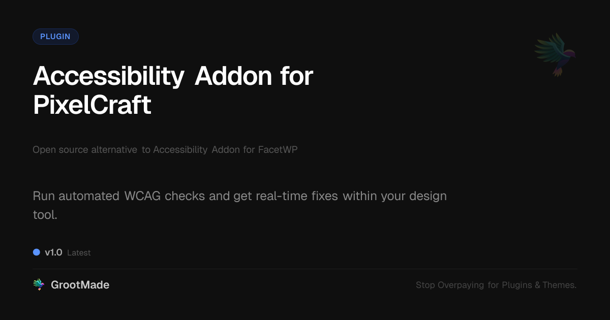 Preview of Accessibility Addon for PixelCraft