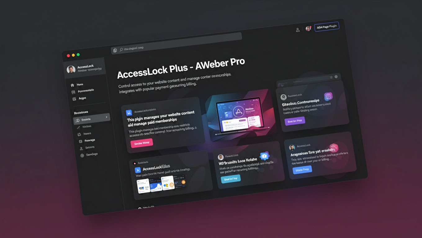 Preview of AccessLock Plus - AWeber Pro