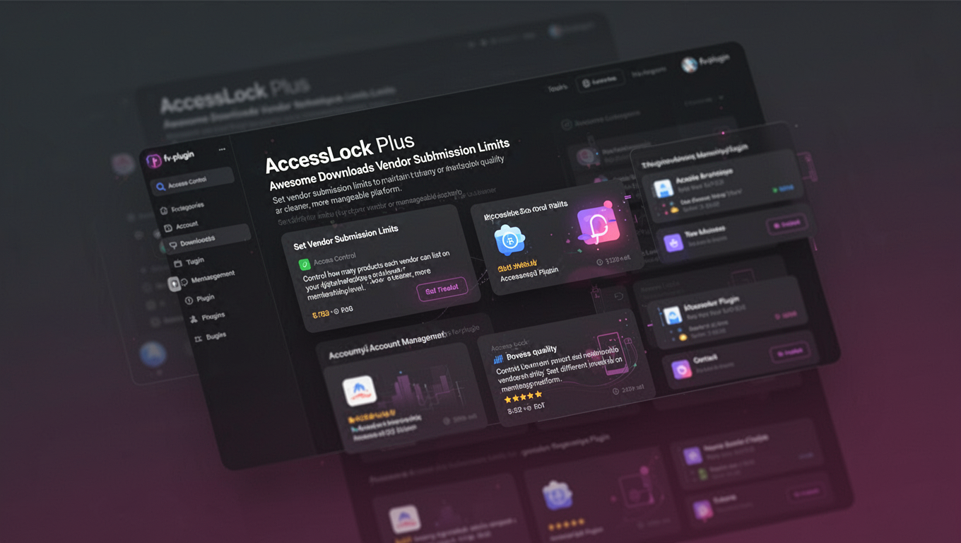 Preview of AccessLock Plus - Awesome Downloads Vendor Submission Limits