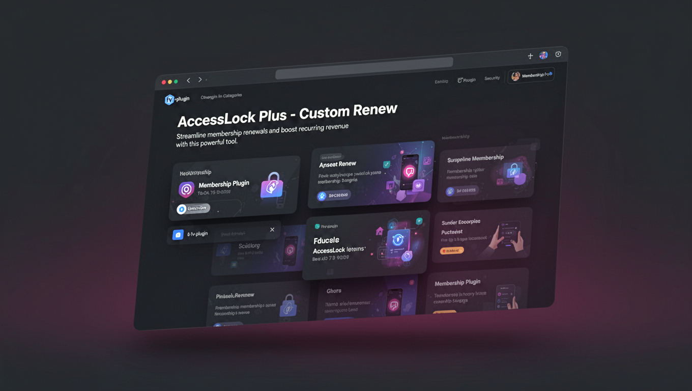 Preview of AccessLock Plus - Custom Renew