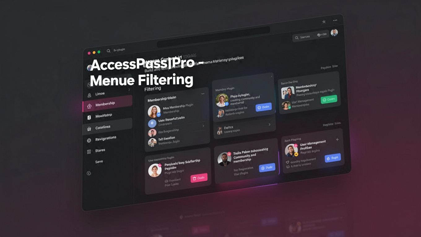Preview of AccessPass Pro - Navigation Menu Filtering