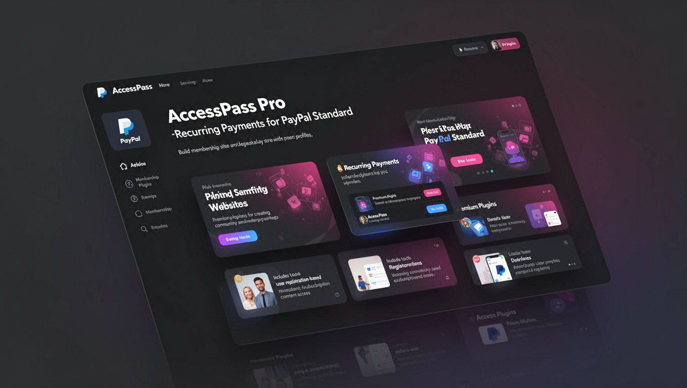Preview of AccessPass Pro - Recurring Payments for PayPal Standard