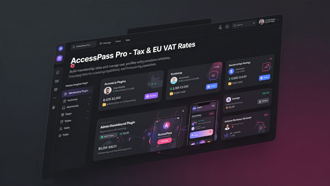Preview of AccessPass Pro - Tax & EU VAT Rates