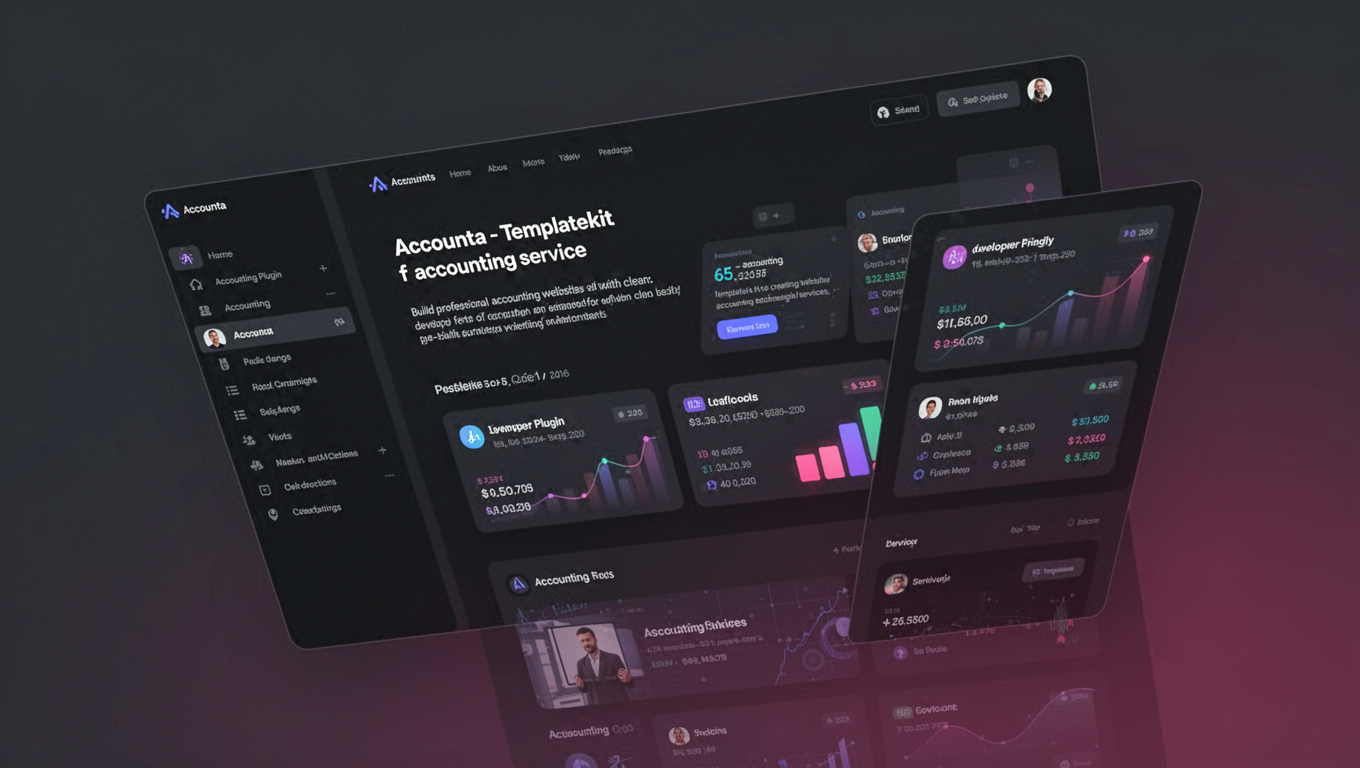 Preview of Accounta - Templatekit for accounting service