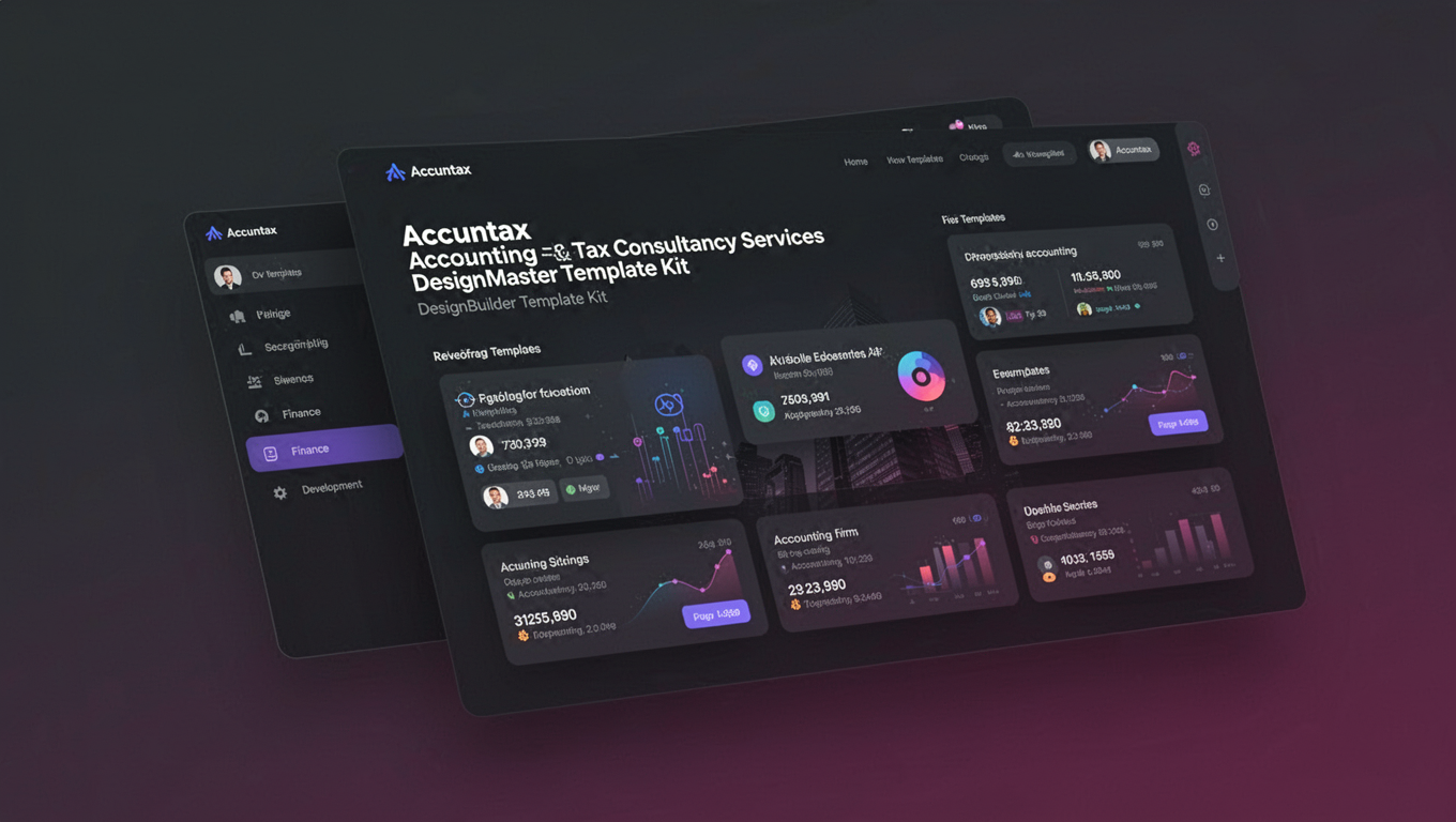 Preview of Accuntax – Accounting & Tax Consultancy Services DesignMaster Template Kit