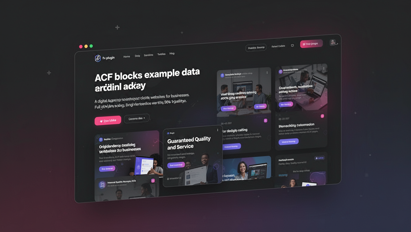 Preview of ACF blocks example data