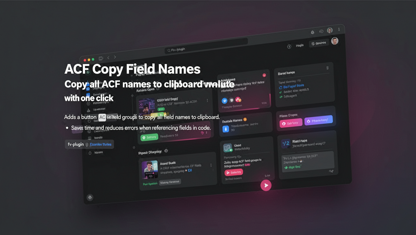 Preview of ACF Copy Field Names