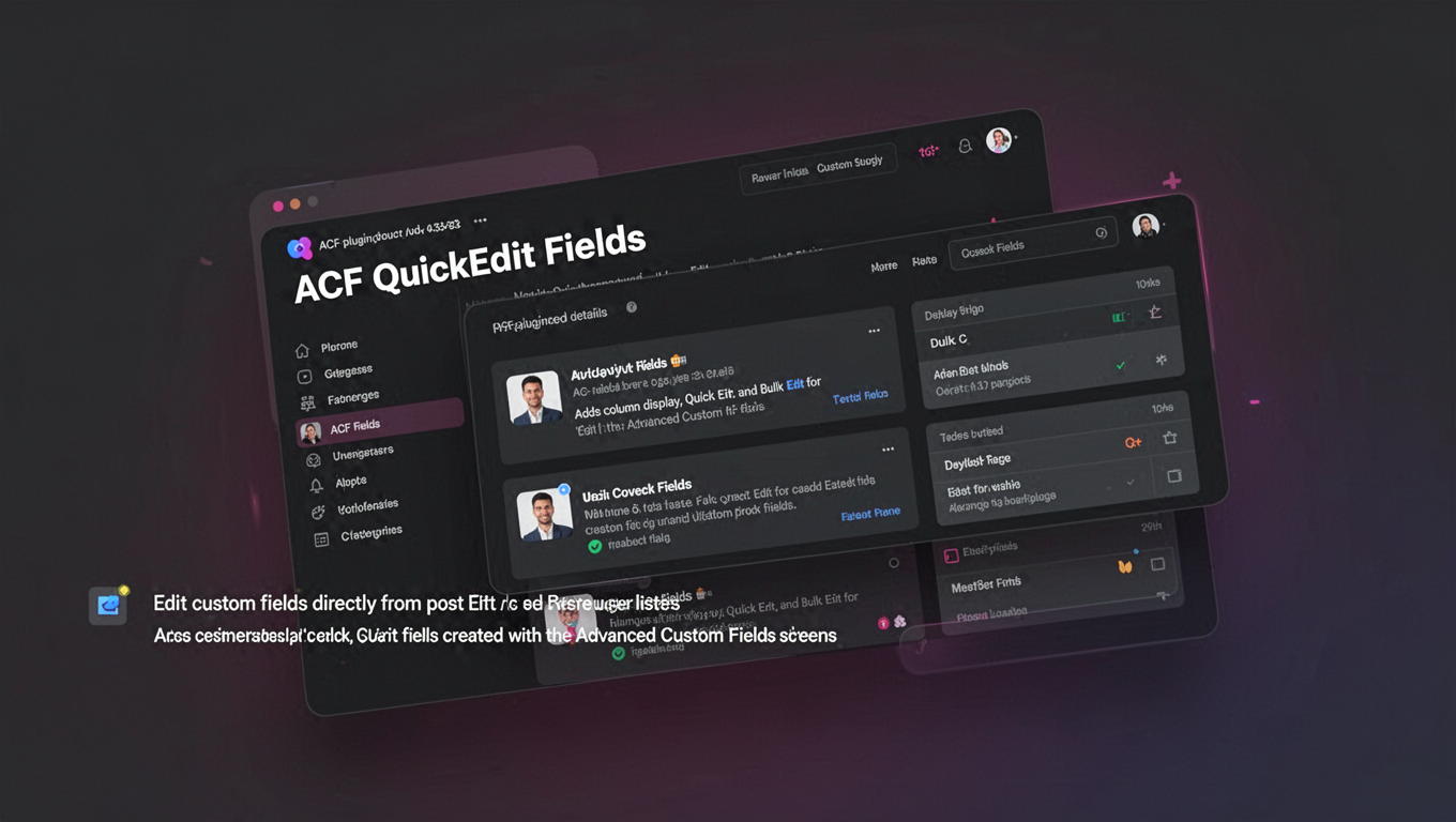 Preview of ACF QuickEdit Fields