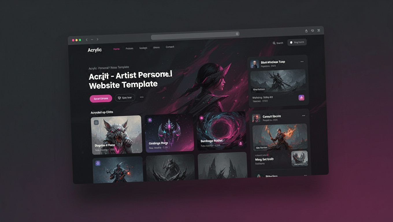 Preview of Acrylic - Artist Personal Website Template