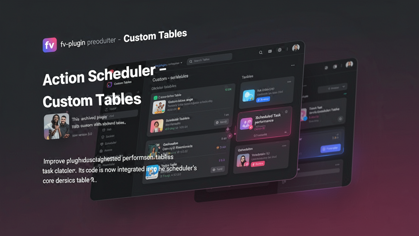 Preview of Action Scheduler - Custom Tables